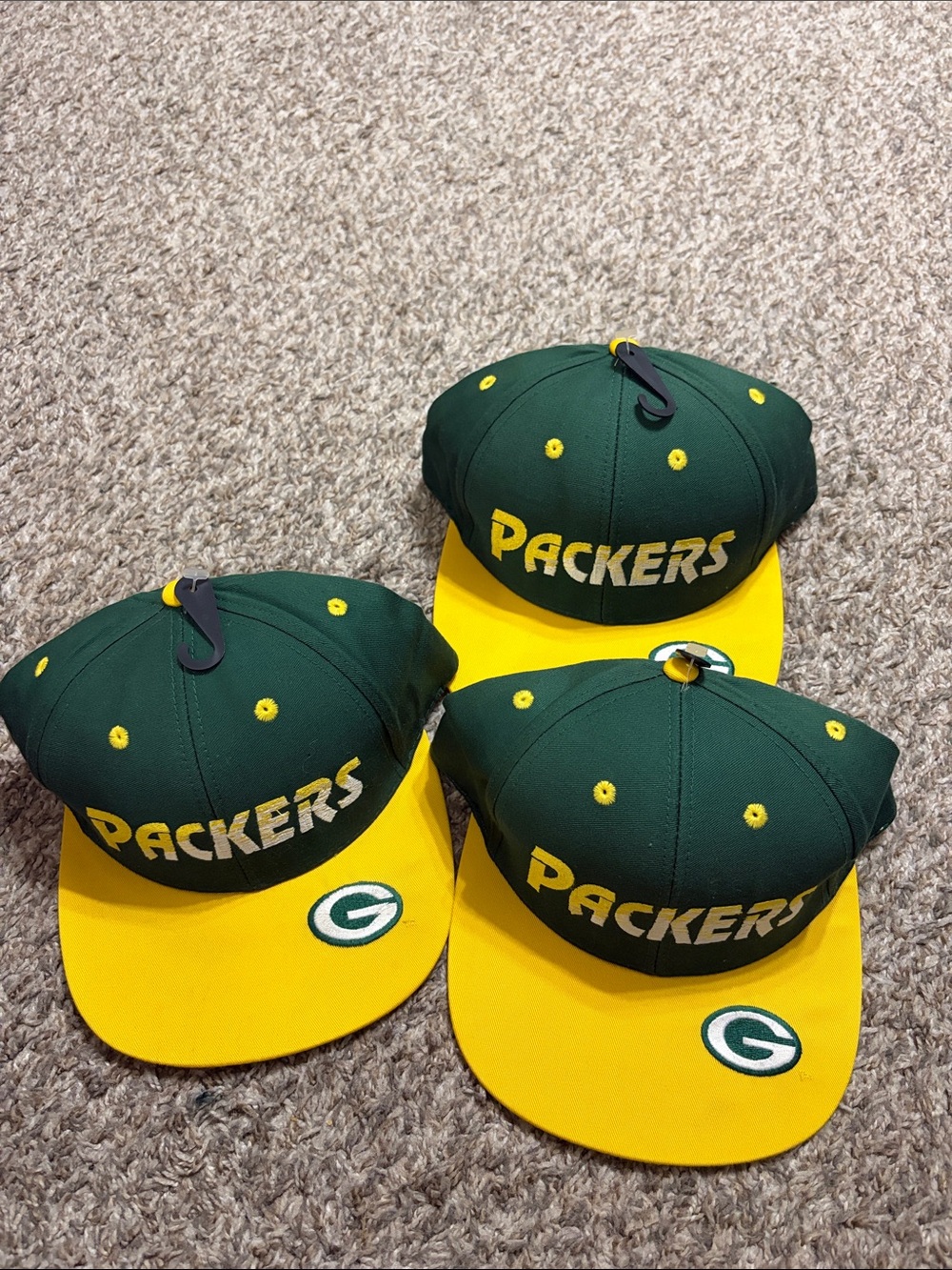 Green & Gold Packers Snapback Hat - Official Team Style 10.00 or 3 for 20.00